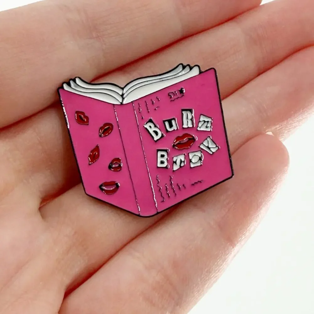 Burn Book Enamel Pin – Mean Girls Inspired Gift – Funny Pop Culture Lapel